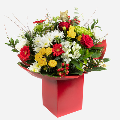 Red Forest - A joyful and exclusive collection of flowers and foliages make this holiday gift the ultimate in surprises for any friend or family.